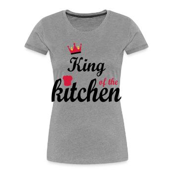 cooking - Women's Premium Organic T-Shirt - heather grey - Front - Mia (176cm)