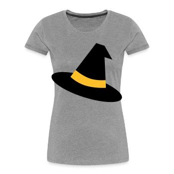 Hexenhut - Frauen Premium Bio T-Shirt - Grau meliert - Vorne - Mia (176cm)