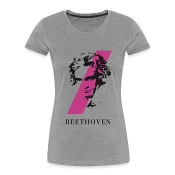 beethoven punk music festival klassik komponist ta - Women's Premium Organic T-Shirt - heather grey - Front - Mia (176cm)