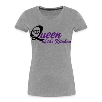 kochen - Frauen Premium Bio T-Shirt - Grau meliert - Vorne - Mia (176cm)