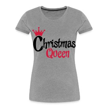 weihnachten - Frauen Premium Bio T-Shirt - Grau meliert - Vorne - Mia (176cm)