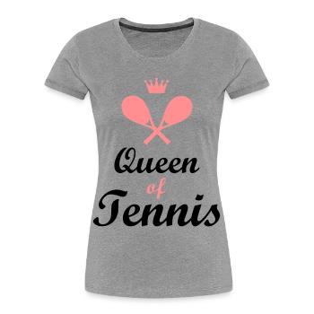 tennis - Women's Premium Organic T-Shirt - heather grey - Front - Mia (176cm)
