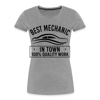 Occupation Engineer in Mechanical Engineering - Women's Premium Organic T-Shirt - heather grey - Front - Mia (176cm)