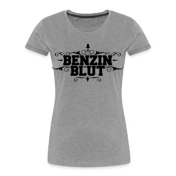 KfZ - Auto - Motorad - Schrauber - Bastler Garage - Frauen Premium Bio T-Shirt - Grau meliert - Vorne - Mia (176cm)