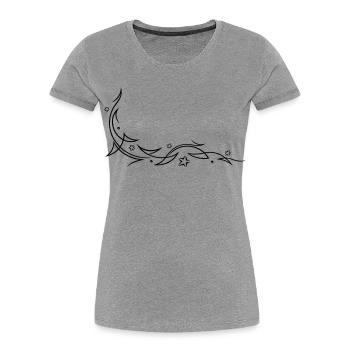 Tribal with stars - Women's Premium Organic T-Shirt - heather grey - Front - Mia (176cm)