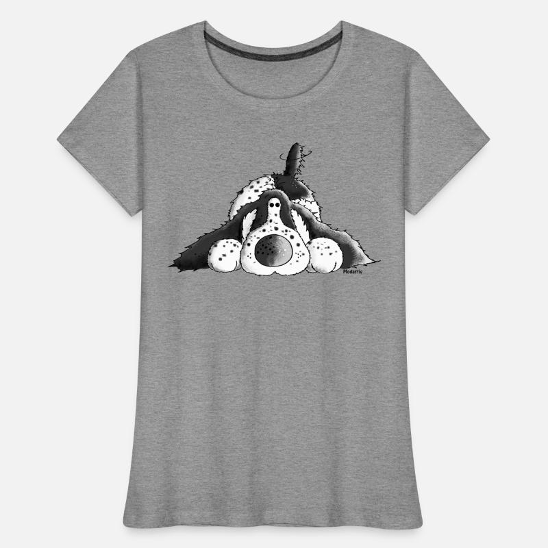 Fröhlicher Cocker Spaniel - Hund Frauen Premium Bio T-Shirt