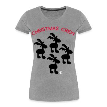 Weihnachten - Frauen Premium Bio T-Shirt - Grau meliert - Vorne - Mia (176cm)