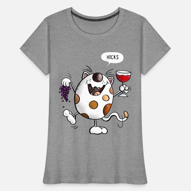 Mignon chat comique T-shirt bio Premium Femme