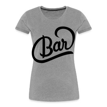 Great logo for a bar's drinks menu - Women's Premium Organic T-Shirt - heather grey - Front - Mia (176cm)