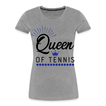 tennis - Women's Premium Organic T-Shirt - heather grey - Front - Mia (176cm)