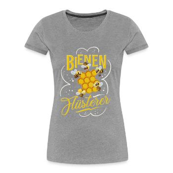 Bienen Flüsterer - Frauen Premium Bio T-Shirt - Grau meliert - Vorne - Mia (176cm)