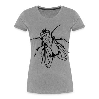 Noeud papillon - transparent - T-shirt bio Premium Femme - gris chiné - Devant - Mia (176cm)