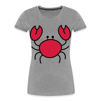 cancer - Women's Premium Organic T-Shirt - heather grey - Front - Mia (176cm)
