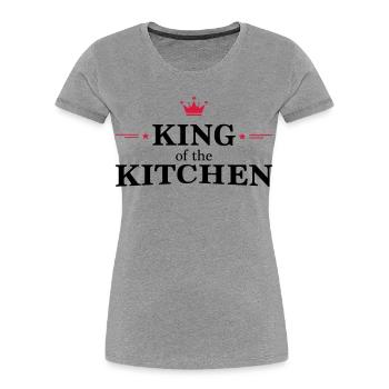 King of the Kirchen - Frauen Premium Bio T-Shirt - Grau meliert - Vorne - Mia (176cm)