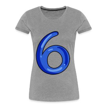 6 - T-shirt bio Premium Femme - gris chiné - Devant - Mia (176cm)