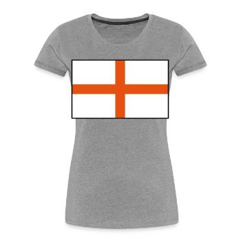 England flag 2 - Women's Premium Organic T-Shirt - heather grey - Front - Mia (176cm)