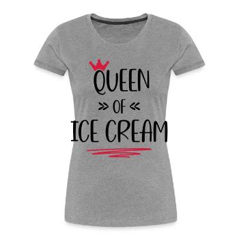 ice cream - Women's Premium Organic T-Shirt - heather grey - Front - Mia (176cm)
