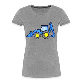 Chantier de chantier de dragage - T-shirt bio Premium Femme - gris chiné - Devant - Mia (176cm)