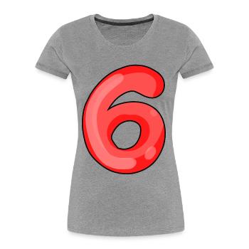 6 - T-shirt bio Premium Femme - gris chiné - Devant - Mia (176cm)