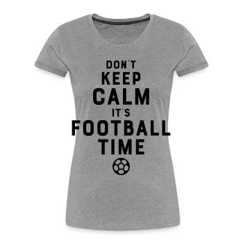 Football Time - T-shirt bio Premium Femme - gris chiné - Devant - Mia (176cm)