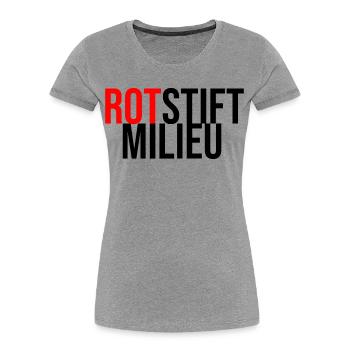 Rotstiftmillieu Lehrer - Frauen Premium Bio T-Shirt - Grau meliert - Vorne - Mia (176cm)