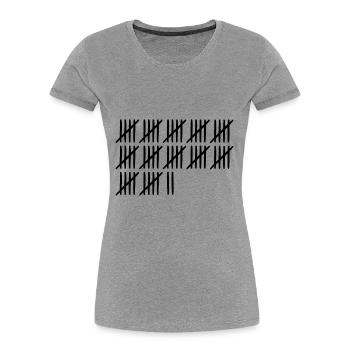 62 birthday tally sheet - 62 years old - Women's Premium Organic T-Shirt - heather grey - Front - Mia (176cm)