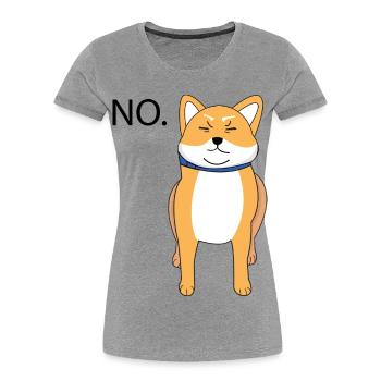 Shiba Inu Dog - NO - Gassi Master Mistress Dog - Women's Premium Organic T-Shirt - heather grey - Front - Mia (176cm)