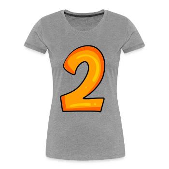 2 - Women's Premium Organic T-Shirt - heather grey - Front - Mia (176cm)