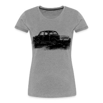 Wartburg P 353 - Frauen Premium Bio T-Shirt - Grau meliert - Vorne - Mia (176cm)