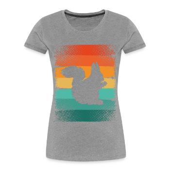 Squirrel - Women's Premium Organic T-Shirt - heather grey - Front - Mia (176cm)