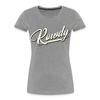 rowdy rüpel bandit gang dieb chaot bengel sohn - Frauen Premium Bio T-Shirt - Grau meliert - Vorne - Mia (176cm)