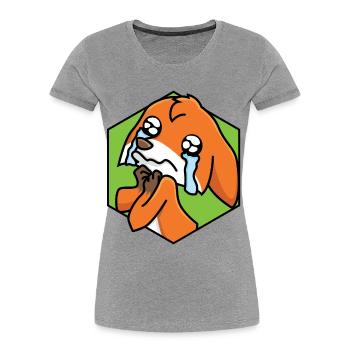 Trauriger kleiner Fuchs - Frauen Premium Bio T-Shirt - Grau meliert - Vorne - Mia (176cm)