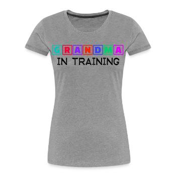 Humorvoll Statement Großmutter Oma Alte Frau - Frauen Premium Bio T-Shirt - Grau meliert - Vorne - Mia (176cm)