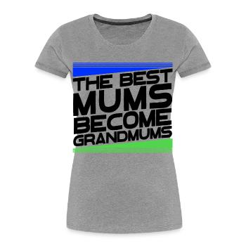Cool Grandma Statement Grandmother Congratulations - Women's Premium Organic T-Shirt - heather grey - Front - Mia (176cm)