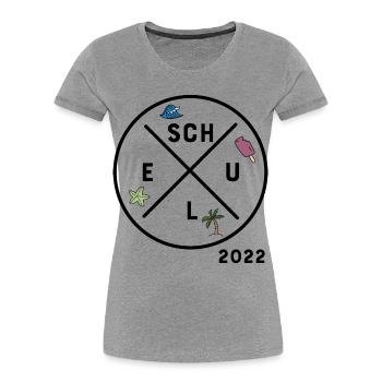 Schule 2022 - Frauen Premium Bio T-Shirt - Grau meliert - Vorne - Mia (176cm)