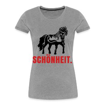 Pferde Spruch Pferdenarr Islandpferde Isländer - Frauen Premium Bio T-Shirt - Grau meliert - Vorne - Mia (176cm)