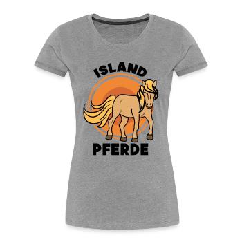 Gallop Horses Icelandic Horses Horse Love Saying - Women's Premium Organic T-Shirt - heather grey - Front - Mia (176cm)