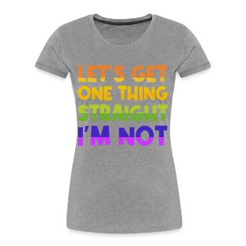 Humorvoll Statement Homosexuell Lgbt Lesbisch - Frauen Premium Bio T-Shirt - Grau meliert - Vorne - Mia (176cm)