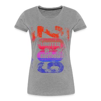 Limited Edition 2009 | Geburtstag - Jahrgang 2009 - Frauen Premium Bio T-Shirt - Grau meliert - Vorne - Mia (176cm)