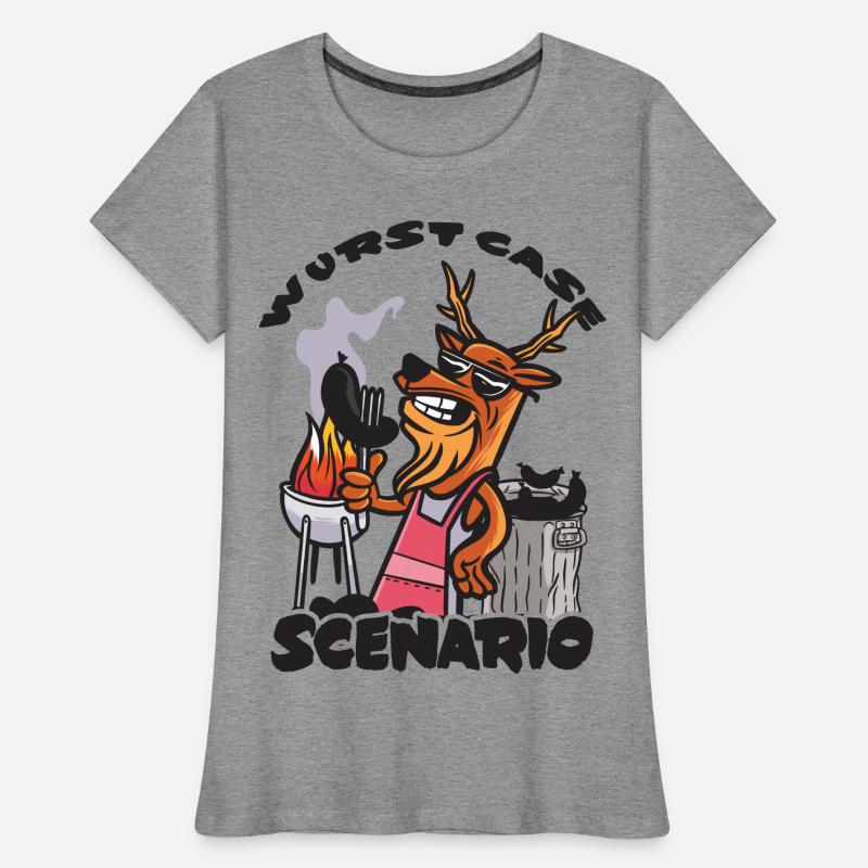 Wurst Case Scenario, Verkohlte Bratwurst Frauen Premium Bio T-Shirt