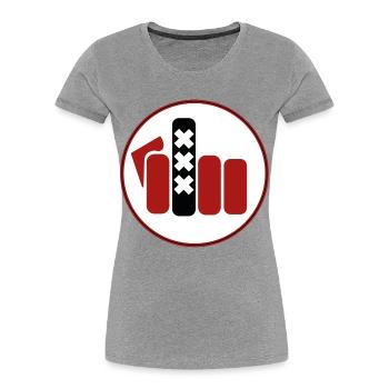 020FY - Women's Premium Organic T-Shirt - heather grey - Front - Mia (176cm)