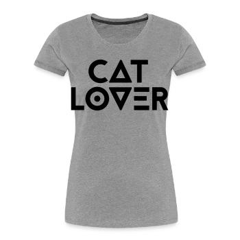 CATLOVER - Women's Premium Organic T-Shirt - heather grey - Front - Mia (176cm)