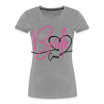 Bride Crew - Frauen Premium Bio T-Shirt - Grau meliert - Vorne - Mia (176cm)