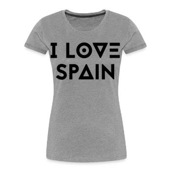 I LOVE SPAIN - Women's Premium Organic T-Shirt - heather grey - Front - Mia (176cm)