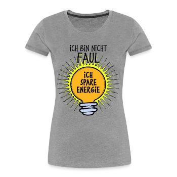 Umweltfreundlich Cooler Spruch Umwelt Umweltschutz - Frauen Premium Bio T-Shirt - Grau meliert - Vorne - Mia (176cm)