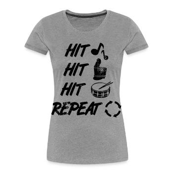 Marschkapelle - Frauen Premium Bio T-Shirt - Grau meliert - Vorne - Mia (176cm)