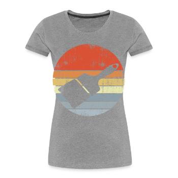 Painter, Varnisher, Brush - Women's Premium Organic T-Shirt - heather grey - Front - Mia (176cm)