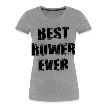 Ruderer - Frauen Premium Bio T-Shirt - Grau meliert - Vorne - Mia (176cm)
