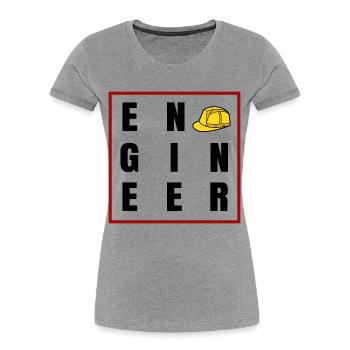 Bauarbeiter Beruf Spruch Job Karriere Vorgesetzter - Frauen Premium Bio T-Shirt - Grau meliert - Vorne - Mia (176cm)