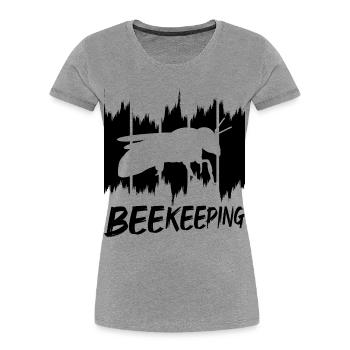 Beekeeping - Women's Premium Organic T-Shirt - heather grey - Front - Mia (176cm)